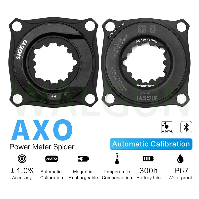 AXO MTB mountain bike power meter cadence sensor ANT+ Bluetooth dual sided spider power meter vvt boost bicycle crank powermeter