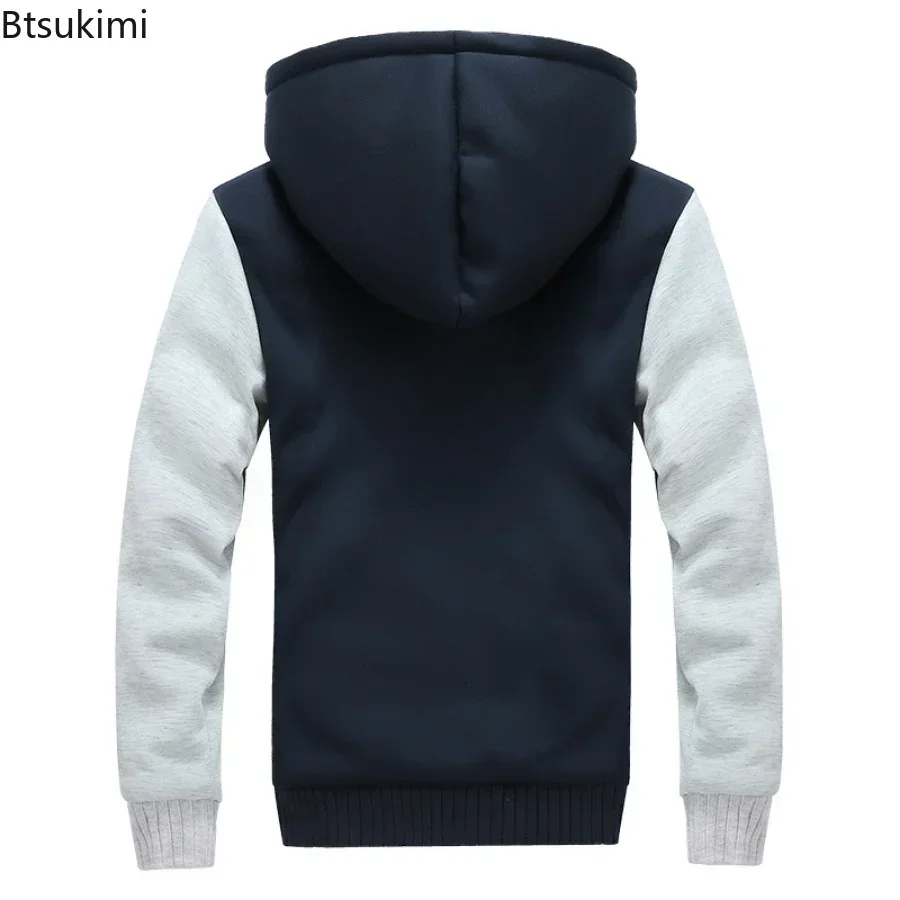 2025 Men's Warm Jacket Thicken Autumn Winter Jackets for Men Fleece Long Sleeve Coat Man Casual Hoodies Streetwear Men's Coats