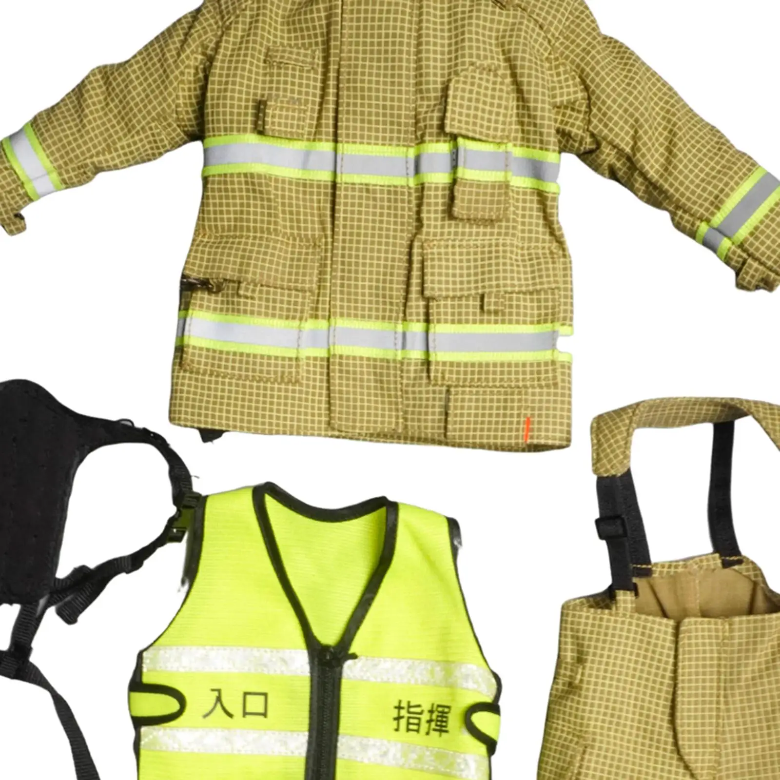 1:6 modelo bombeiro terno roupas cosplay traje de bombeiro realista