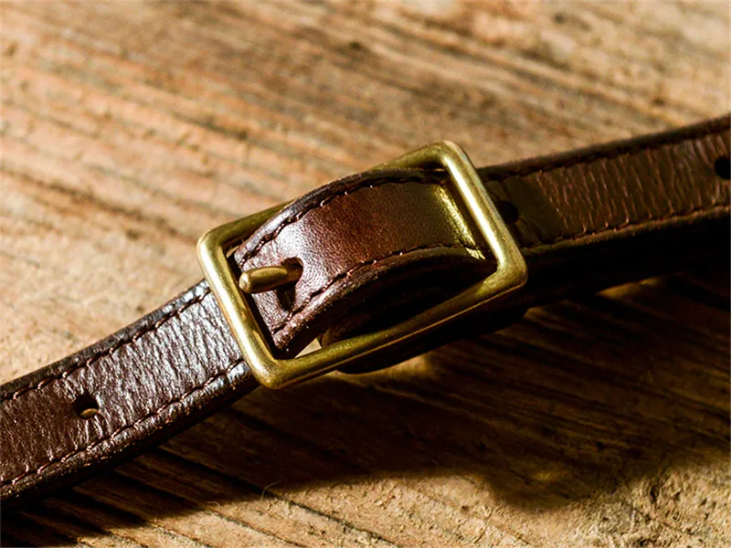 Hochwertige Luxus Echt leder Herren Schulranzen Mode wochen ende Outdoor täglich natürliche echte Rindsleder Teenager Schulter Umhängetasche – Detail 15