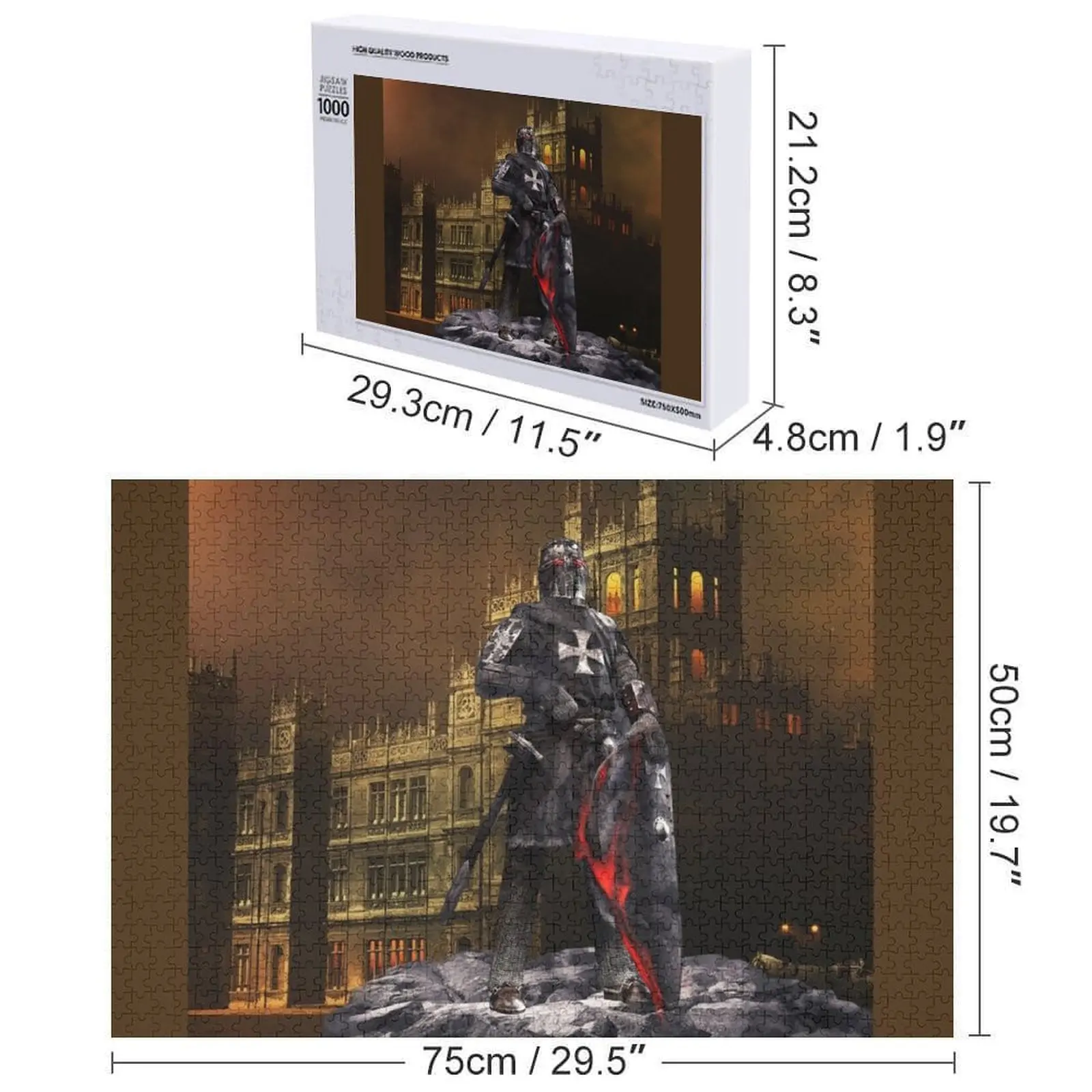 จิ๊กซอว์ KNIGHT GUARDING THE REALM ของเล่นแบบกำหนดเองสำหรับเด็ก จิ๊กซอว์แบบกำหนดเองสำหรับเด็ก ปรับแต่งจิ๊กซอว์ได้