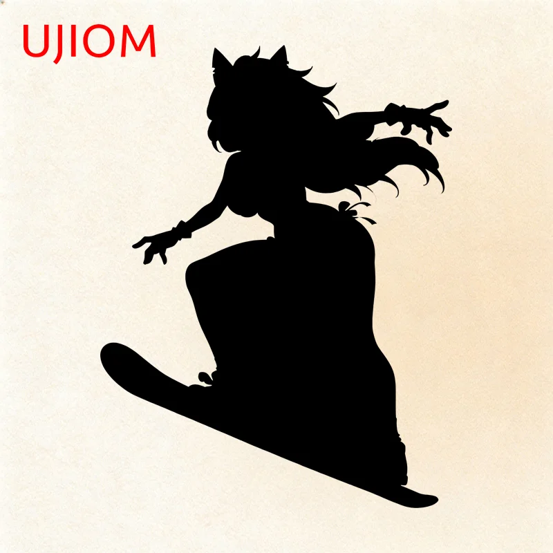 UJIOM Skiing Sport Furry Girl Wall Sticker Alluring Hotwife Loona Elegant Occlusion Scratch Decal Computer Case Home Decor