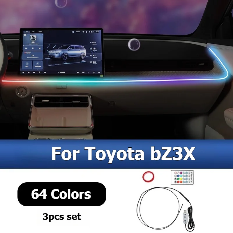 Car Dashboard Light Fiber Optic - Untuk Toyota BZ3X 2025 Lampu Cetakan