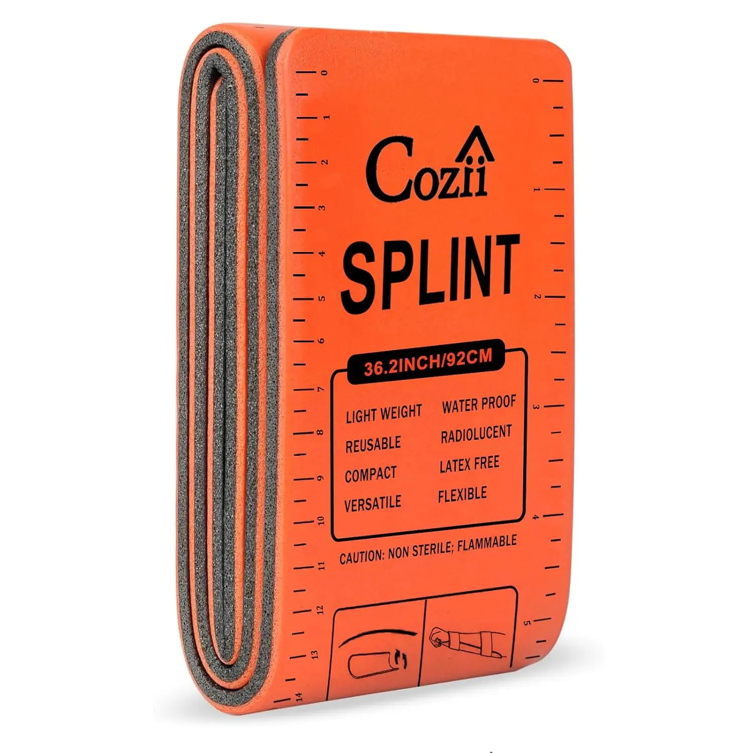 

Universal Aluminum Splint 36"x4.3" for Arm Leg Fracture, Waterproof & Reusable First Aid