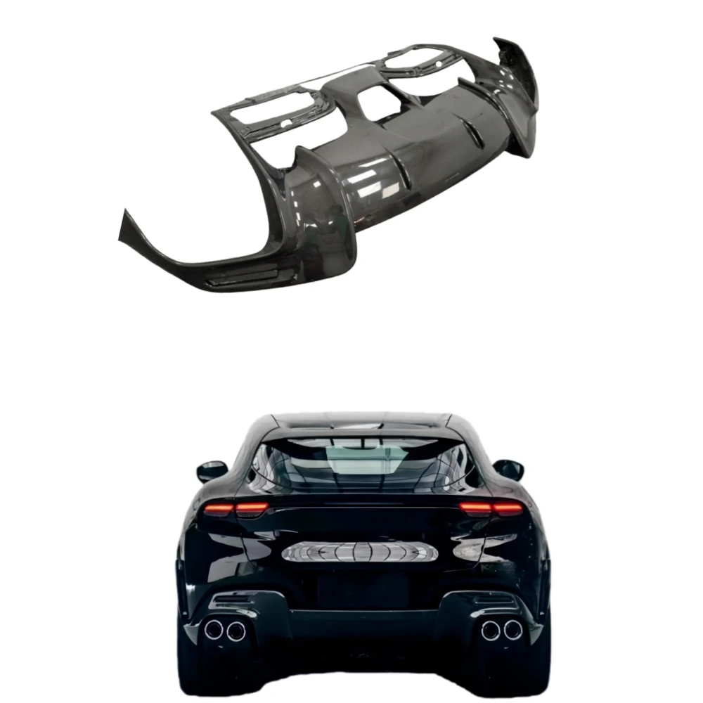 Новый OEM-стиль, сухая задняя губа диффузора из углеродного волокна, подходит для модификации кузова Ferrari Purosangue FUV