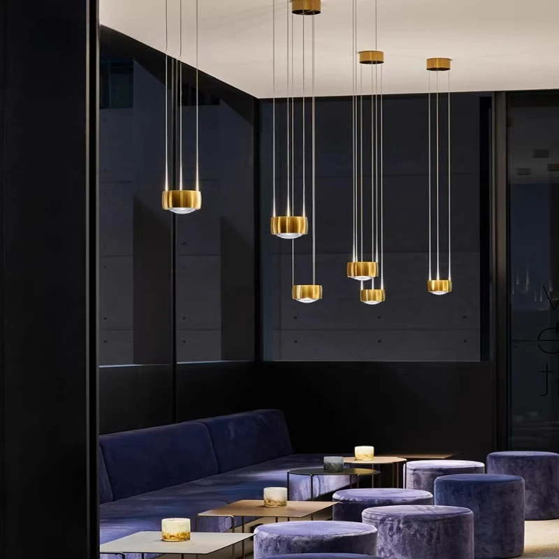 Designer dimming lift light minimalist living room dining room bar bedroom bedside art chandelier