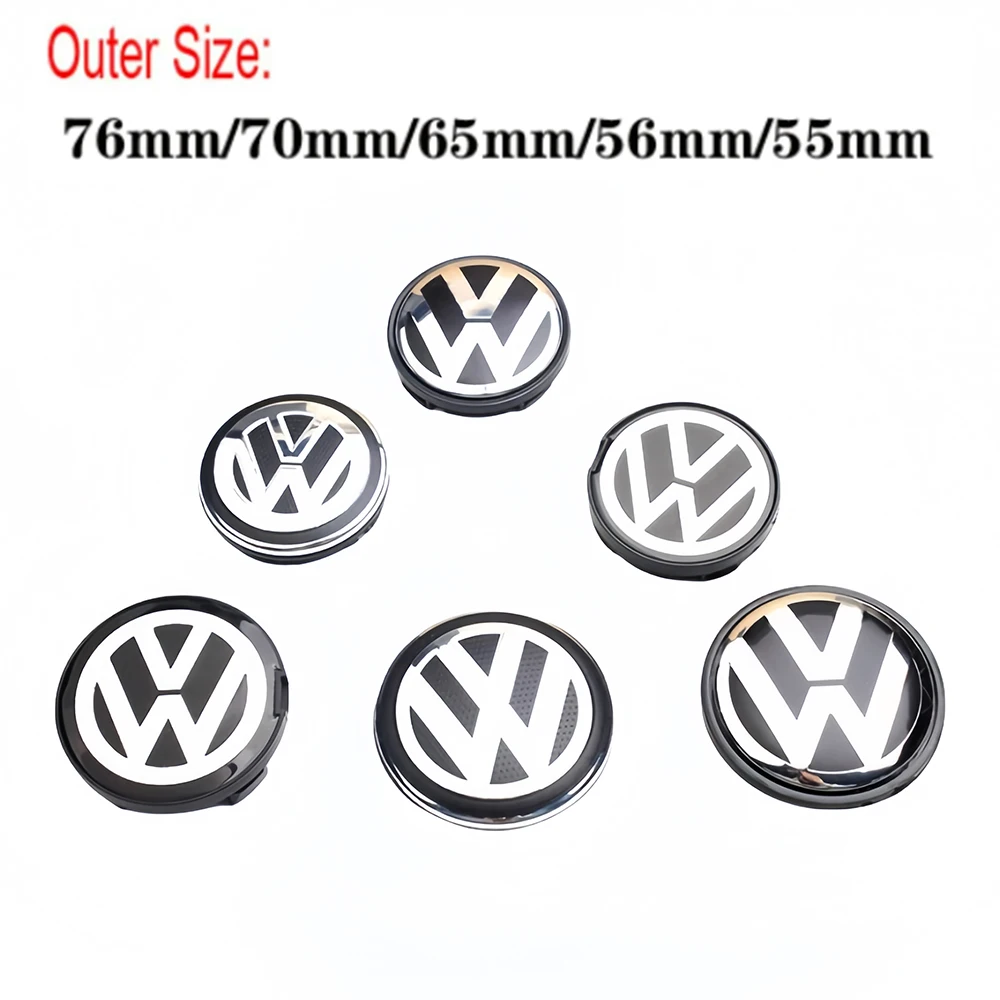 4pcs 55MM/56MM/65MM/70MM Car Styling Wheel Center Cap Hub Covers Badge Accessories For VW Volkswagen Golf 3B7601171 1J0601171