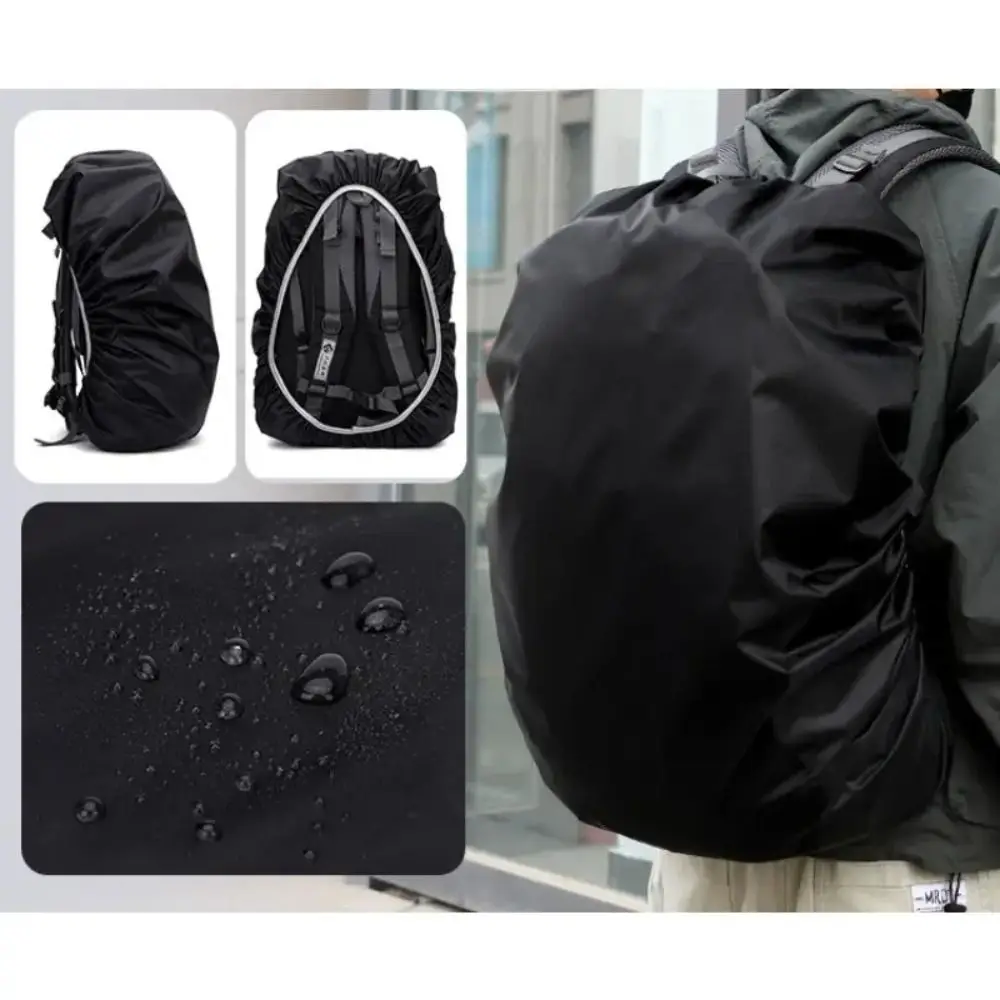 New Waterproof Backpack Rain Cover Dustproof Adjustable Elastic Strap Rain Cover Lightweight Backpack Protector Cycling