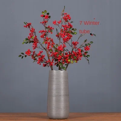 Nordic currant fruit Acacia red fruit simulation berry autumn Holly branch home model room simulation decorative fake flower