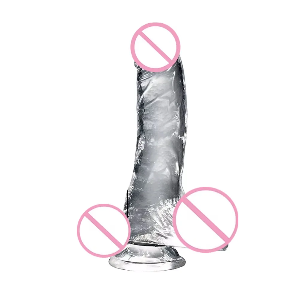 3 Size Soft Realistic Jelly Dildo Penis Suction Cup Dildo Big Dick Female Masturbator Clitoral Stimulator Lesbian Sex Toys