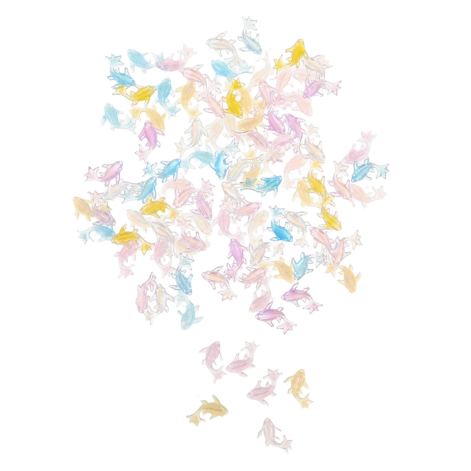 

100Pcs Resin Nail Charms Ocean Mini Animals Sea Theme Nail Art Decorations for DIY Manicure Marine Animal Accessories