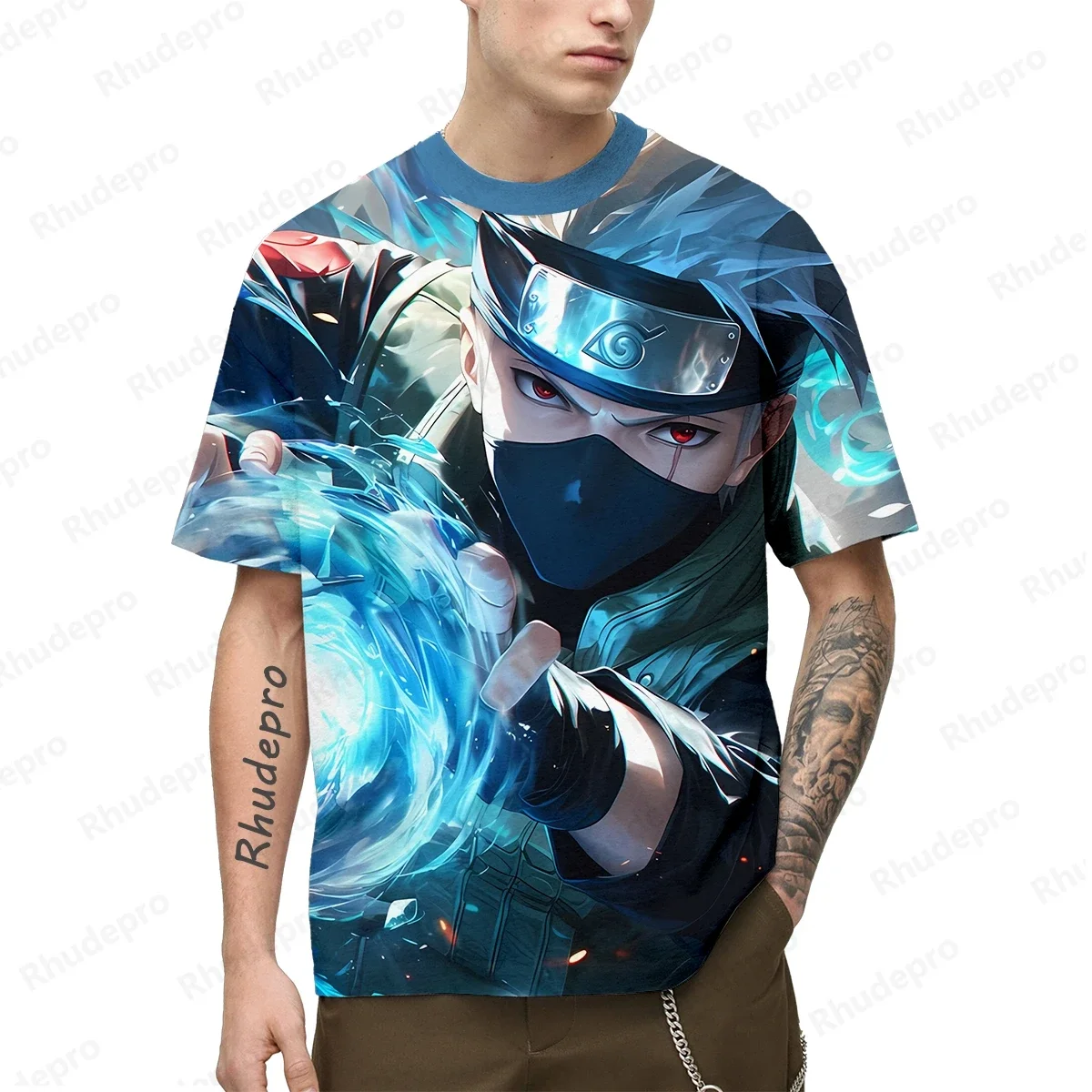 Anime Men\'s T-shirt Naruto 3D Printed Short Sleeve Anime Uzumaki Naruto T-shirt Clothing Fashion Boys Short Sleeve Streetwear