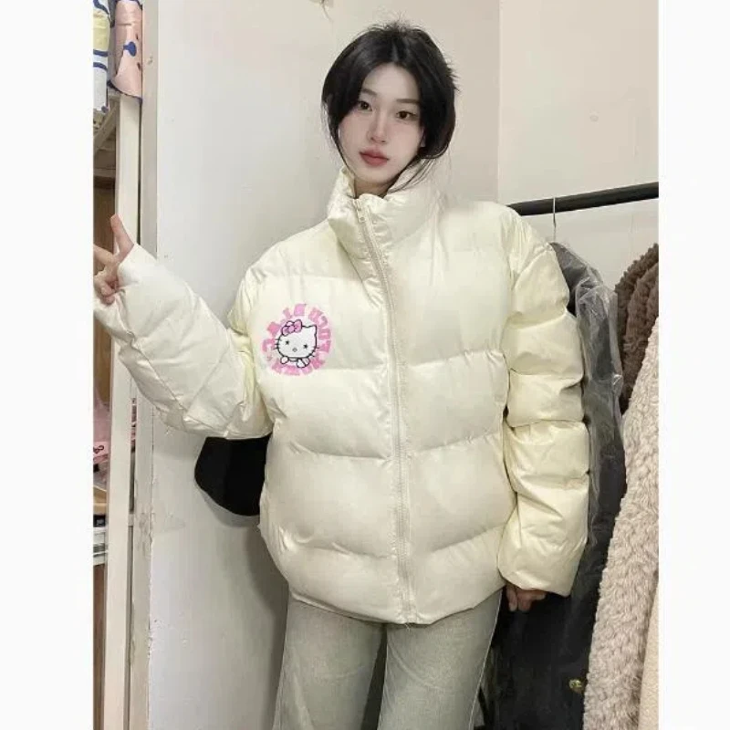 Sanliou HelloKitty Cartoon dolce e carino vestiti di cotone ragazza inverno giacca calda allentata vestiti di cotone addensati e regali in pile