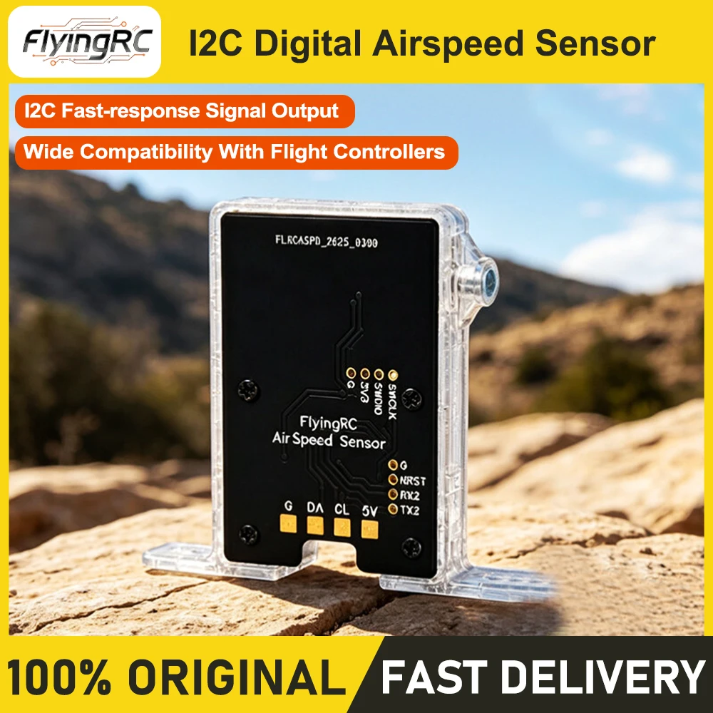 FlyingRC I2C Digital Airspeed Sensor Pitot-Tube Air Speed Meter Anti-Stall for FPV Racing Drone