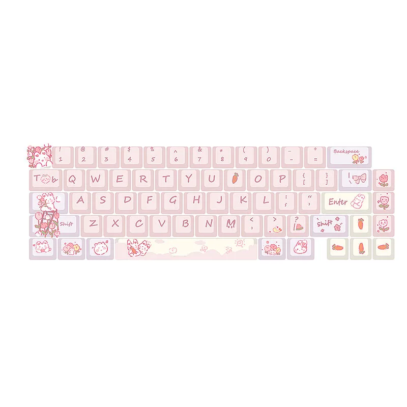 66/148 Keys Animals PBT Keycap Set MDA Profile Five-sided Sublimation Custom Keycaps for Mechanical Keyboards