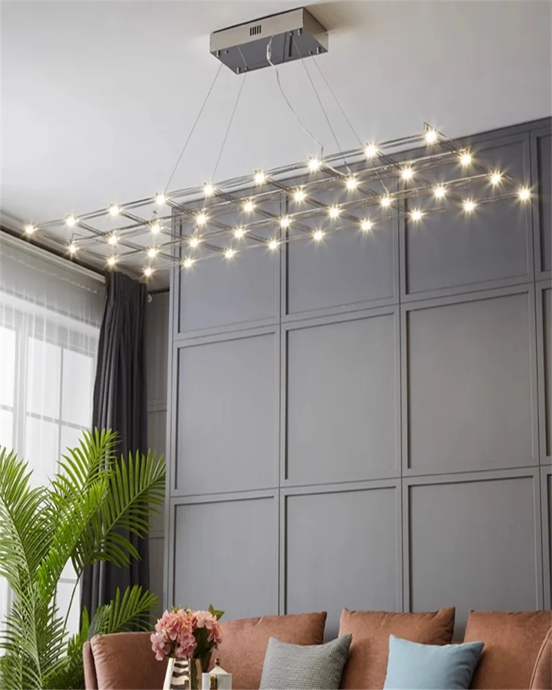 Подвесной светильник для ресторана Mantianxing, современный и простой креативный обеденный стол, обеденный зал, светлячок, куб, бар, настольная лампа спереди Подвесной светильник для ресторана Mantianxing, современный и простой креативный обеденный стол, обеденный зал, светлячок, куб, бар, настольная лампа спереди