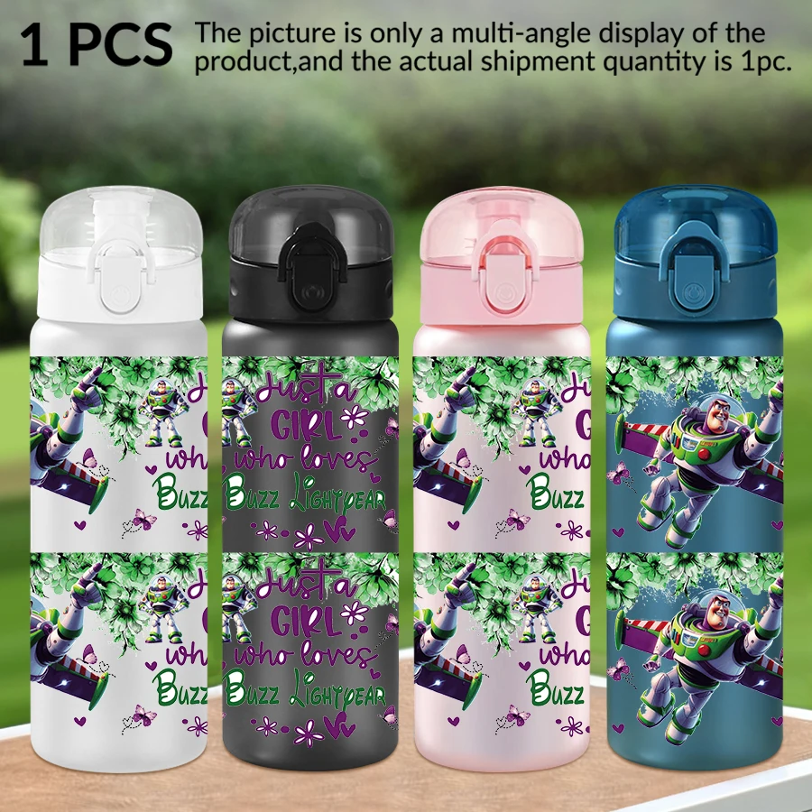 

1Pc Disney Buzz Lightyear Green Leaf Pattern 26oz Plastic Water Bottle Outdoor Sports Water Cup Birthday/Homecoming Gift