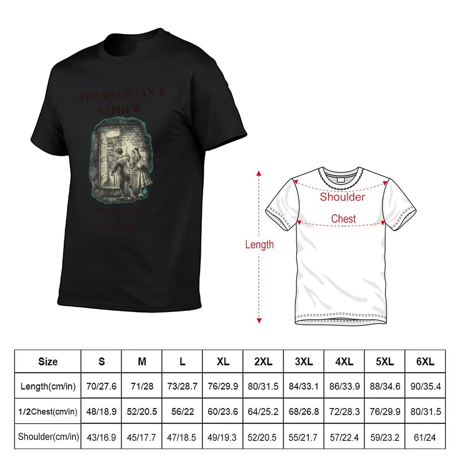 New The Magician's Nephew Narnia classic vintage cover illustration T-Shirt quick drying t-shirt mens long sleeve t shirts