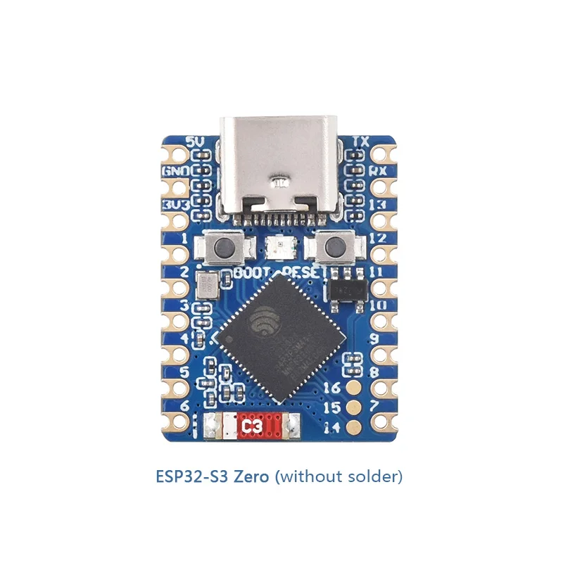 ESP32-S3-Zero Development Board, Based on ESP32-S3FH4R2 Dual-Core Processor, 240MHz Running Frequency, 2.4GHz Wi-Fi & Bluetooth