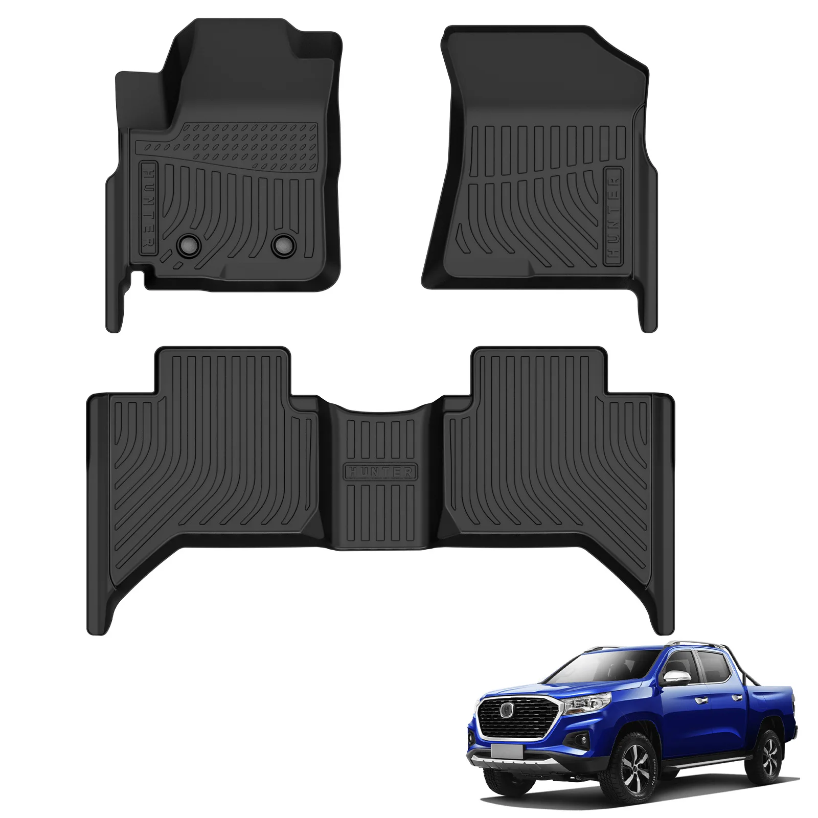 

Luxury All-Weather TPE Floor Mats All-Purpose Car Carpet EcoSport Model PEUGEOT Make for Changan Hunter 2019-2024