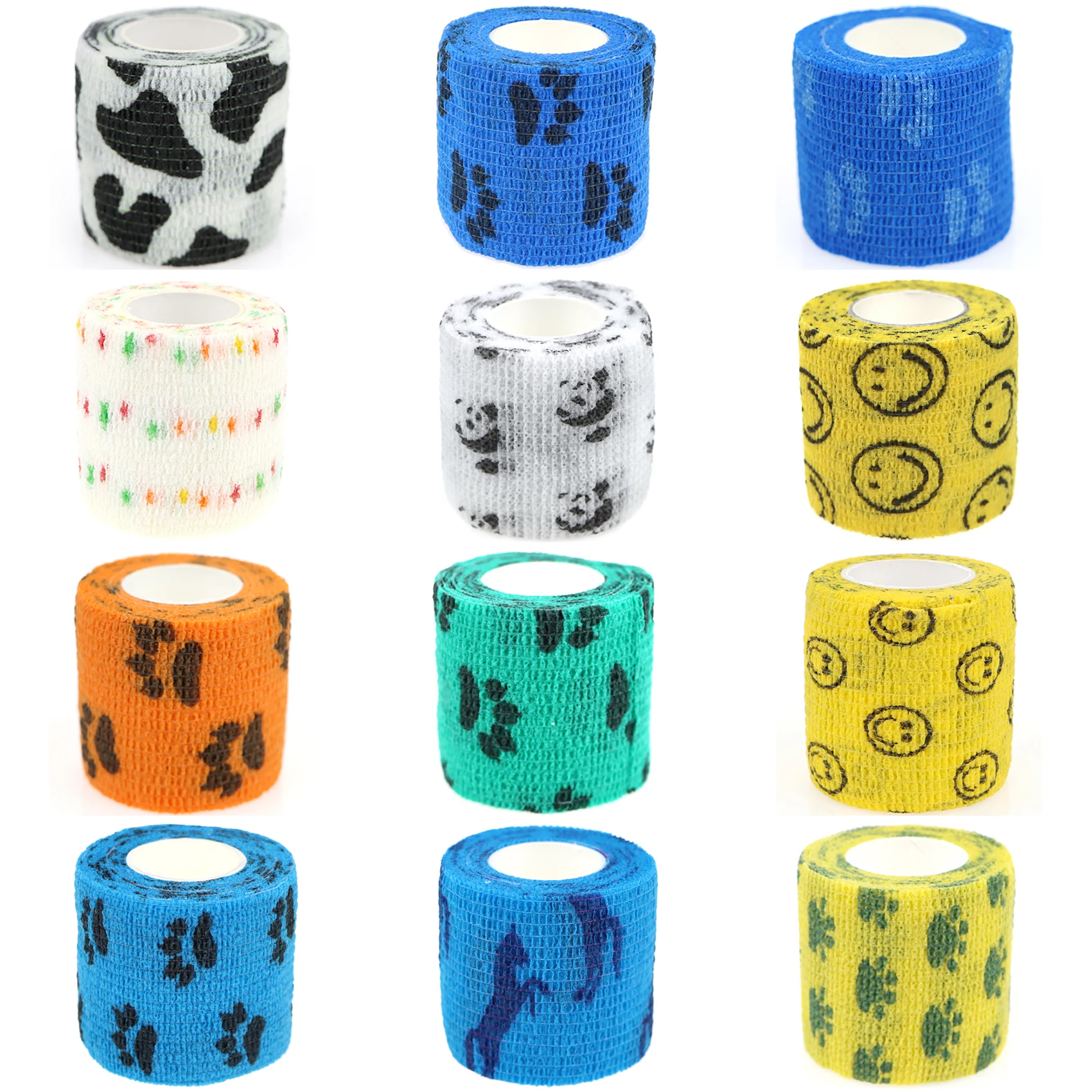 1 pc Self Adhesive Bandage Cohesive Tape Elastic Bandage Wrap Vet Wrap for Dog Cat Horse Pet Animals Ankle Sprains