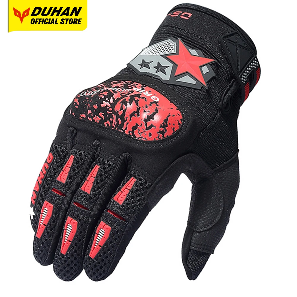 DUHAN Motorcycle Gloves Moto Anti Slip Gloves Breathable Moisture Wicking Bicycle Accessories Road Moto Racing Gloves Size M-2XL