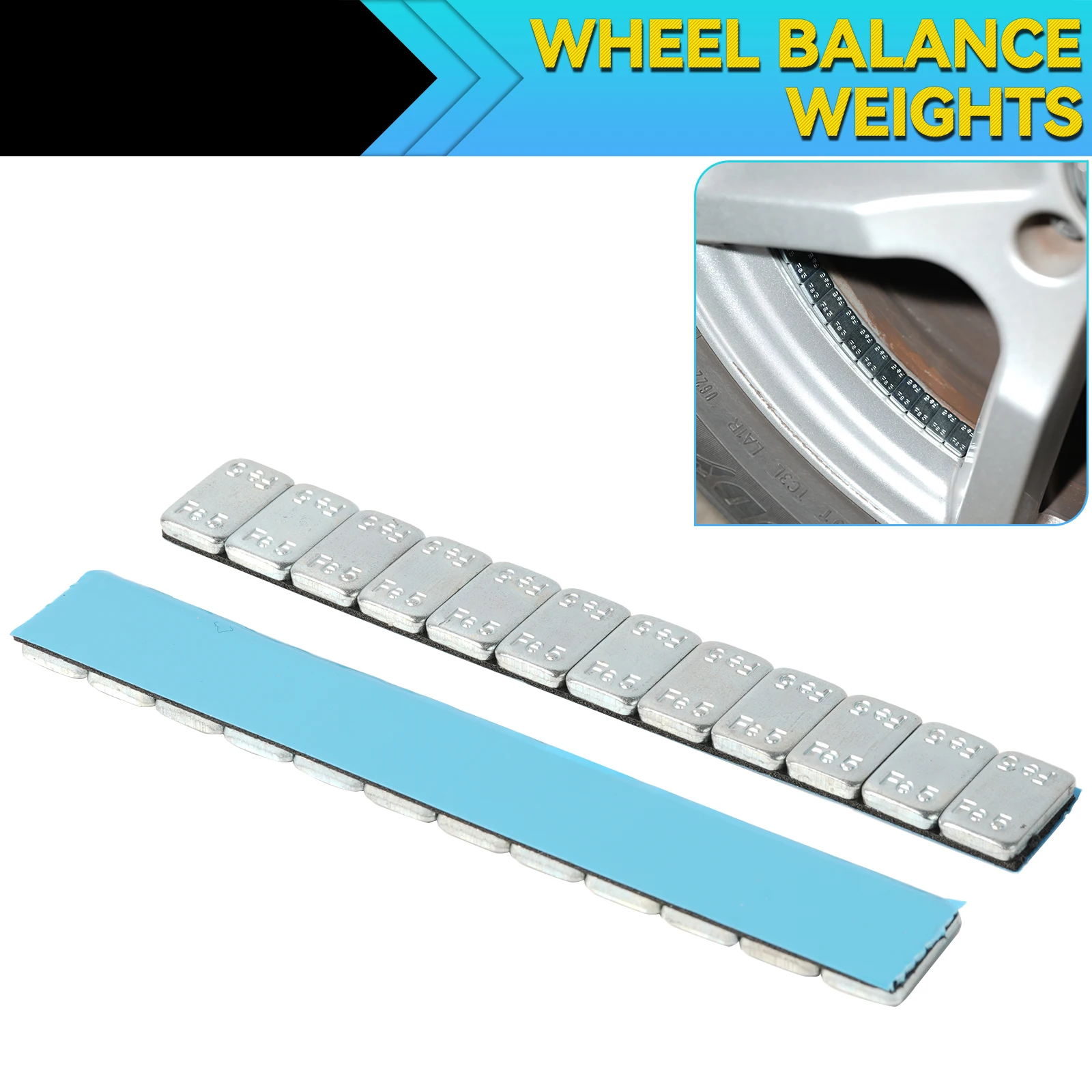 Tire Adhesive Balancer Iron 120g 24Pcs/lot Wheel Balance Weight Universal For Car Motorcycle Bike Automobile Tyre Hub Block 5g