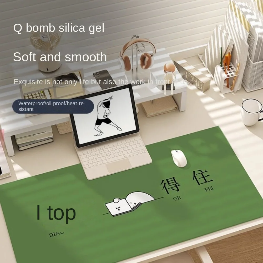 New Protection Eye Student Desk Mat Oil-proof Solid Color Coffee Table Mat Non-slip Leather Computer Desk Mat