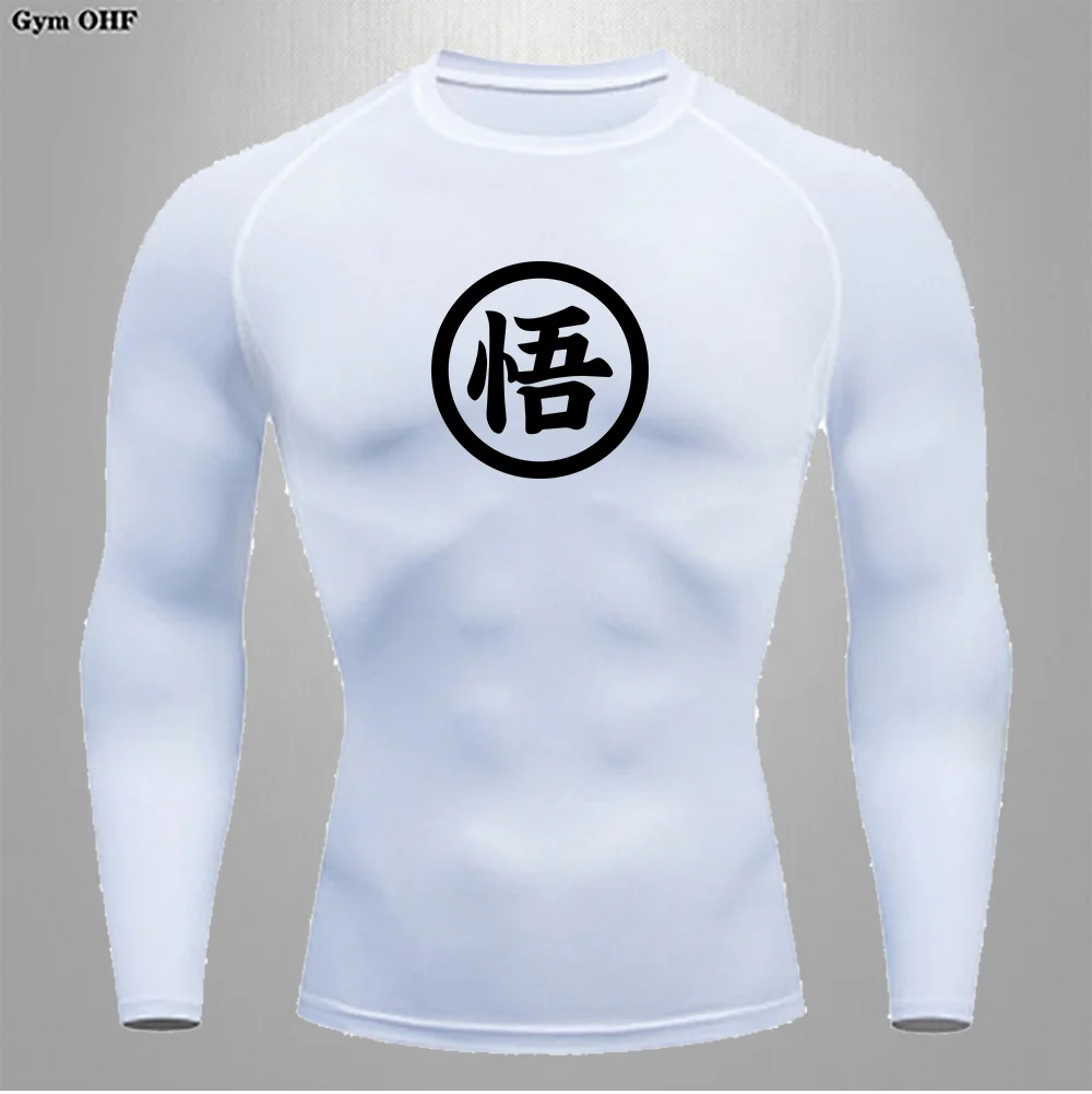 Men's Shirts Printed Breathable Compression Quick-dry Gym Fitness Workout Sportswear Running Hiking T Shirts Jujitsu Boxing Tops