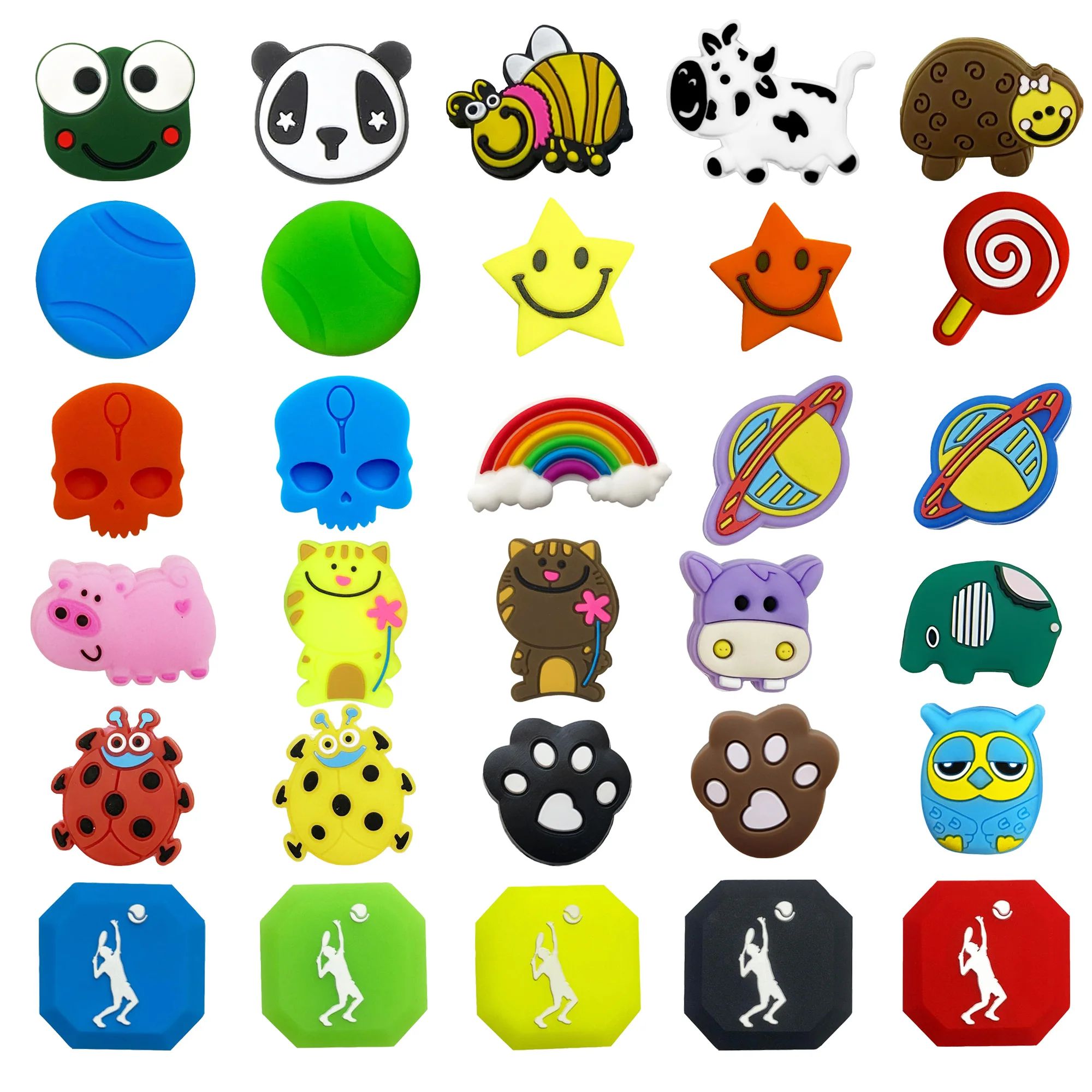 

30 шт. ассорти теннисных ракеток, амортизатор для тенниса, теннисные аксессуары, подарки для тенниса