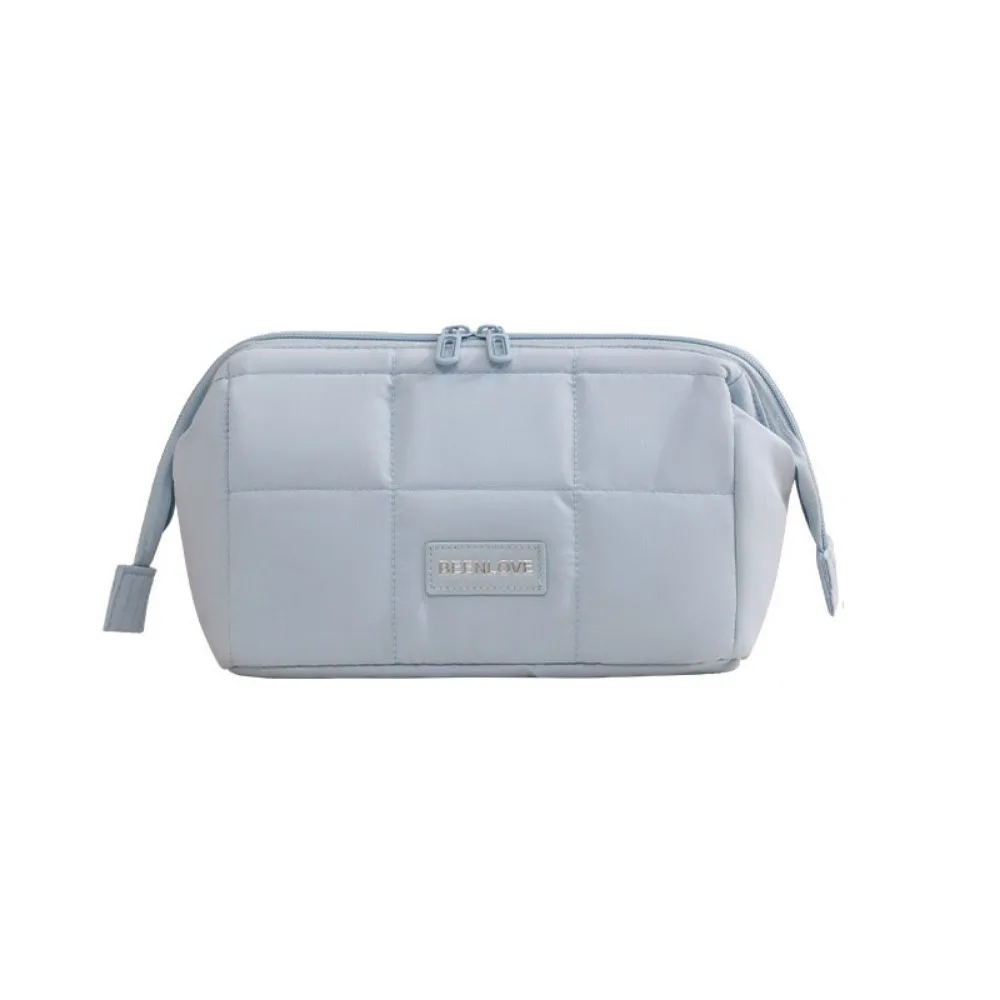 

Wide-open Women Cosmetic Bag Puffy Padded Large Capacity Makeup Organizer Handheld Multifunction Toiletry Storage Bag Outdoor