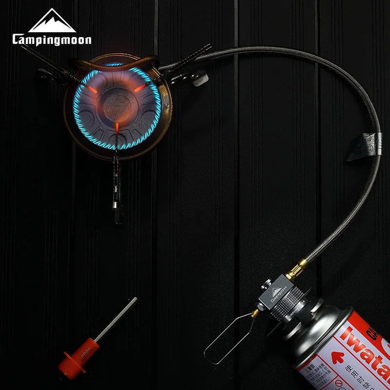 2PCS Outdoor Stoves IPB Converter Head Bracket Adapter CAMPINGMOON Threaded Outer Frame Integral Seal Complete Long Gas Adapter