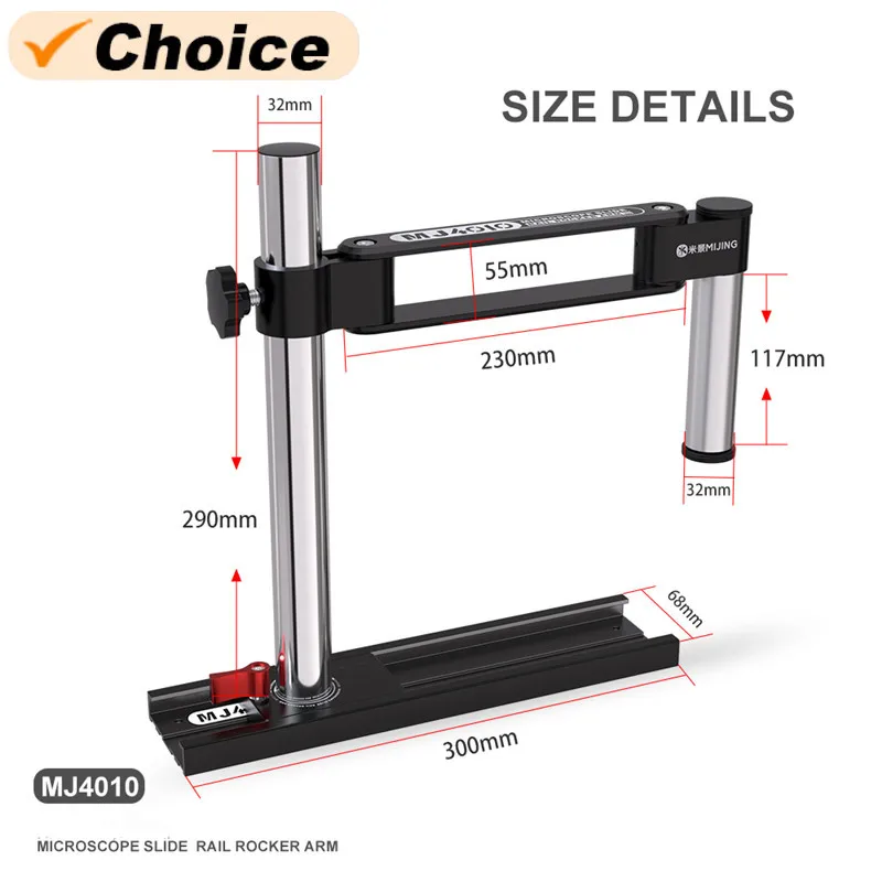 

MIJING MJ-4010 360° Rotating Microscope Stand Foldable Swing Arm Holder, Wall Mount Compatible with Most Microscopes & Lab Tool