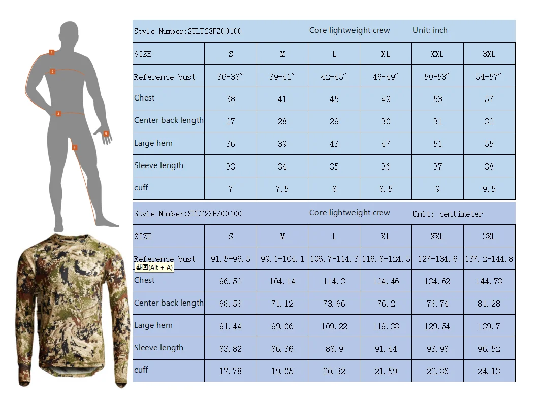 Long Sleeve Hunting Fishing Pullover, Polyester Camouflage, Anti-bacterial, Quick Dry, Sweat, High-grade, Autumn