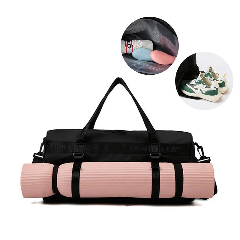 Imagem -04 - Travel Bolsa Sports Handbag Duffel Bags de Grande Capacidade Impermeável Yoga Fitness Multifunction Shoe Pocket Seque Wet Separação Y25a