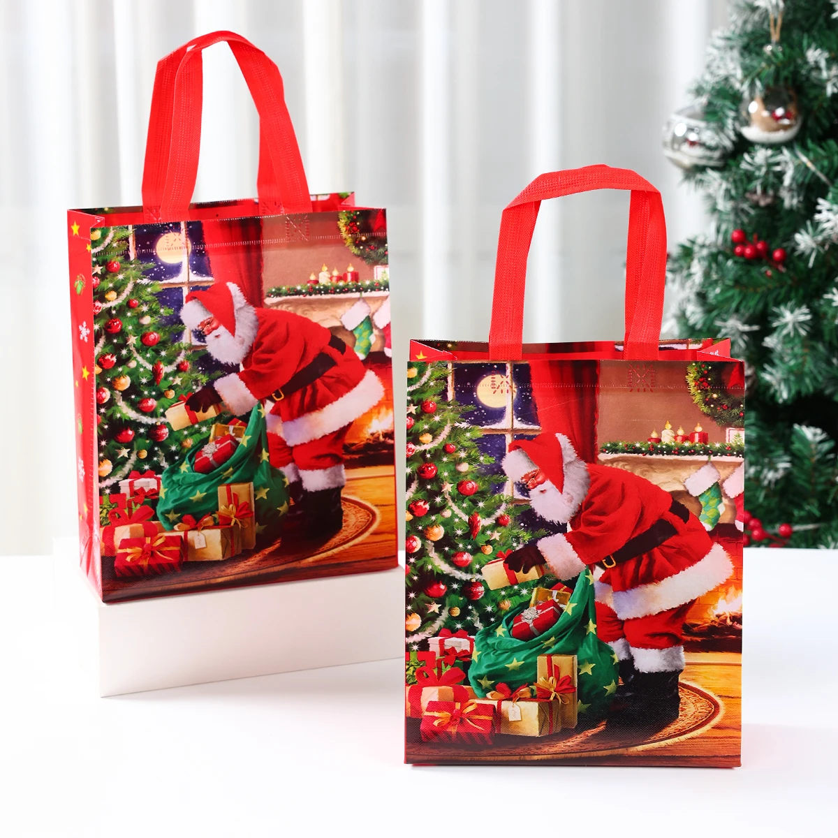 

Подарок на Рождество/конфеты сумки для дома 2024 Xmas Рождественские украшения для нового года 2025