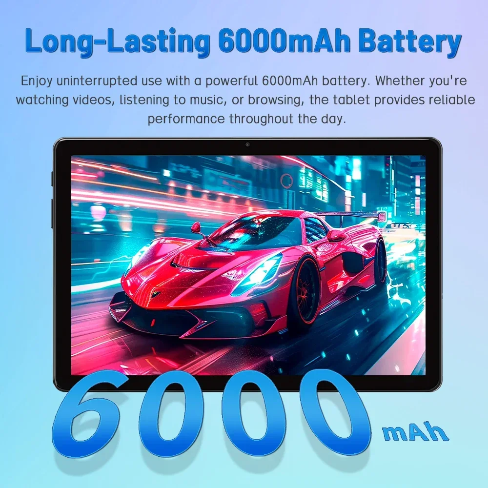 تابلت ANRY Android 2025 مع ثماني النواة، تابلت 10.1 بوصة، 12 جيجابايت + 128 جيجابايت، توسيع 1 تيرابايت، بطارية 6000 مللي أمبير في الساعة، WiFi 6&BT5.0، يدعم GMS