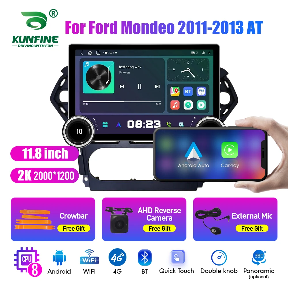 

11.8 Inch 2K Double Knobs 2 Din Car Radio For Honda Mondeo 2011-2013 Car Radio DVD Multimedia Video Player Android Auto Carplay