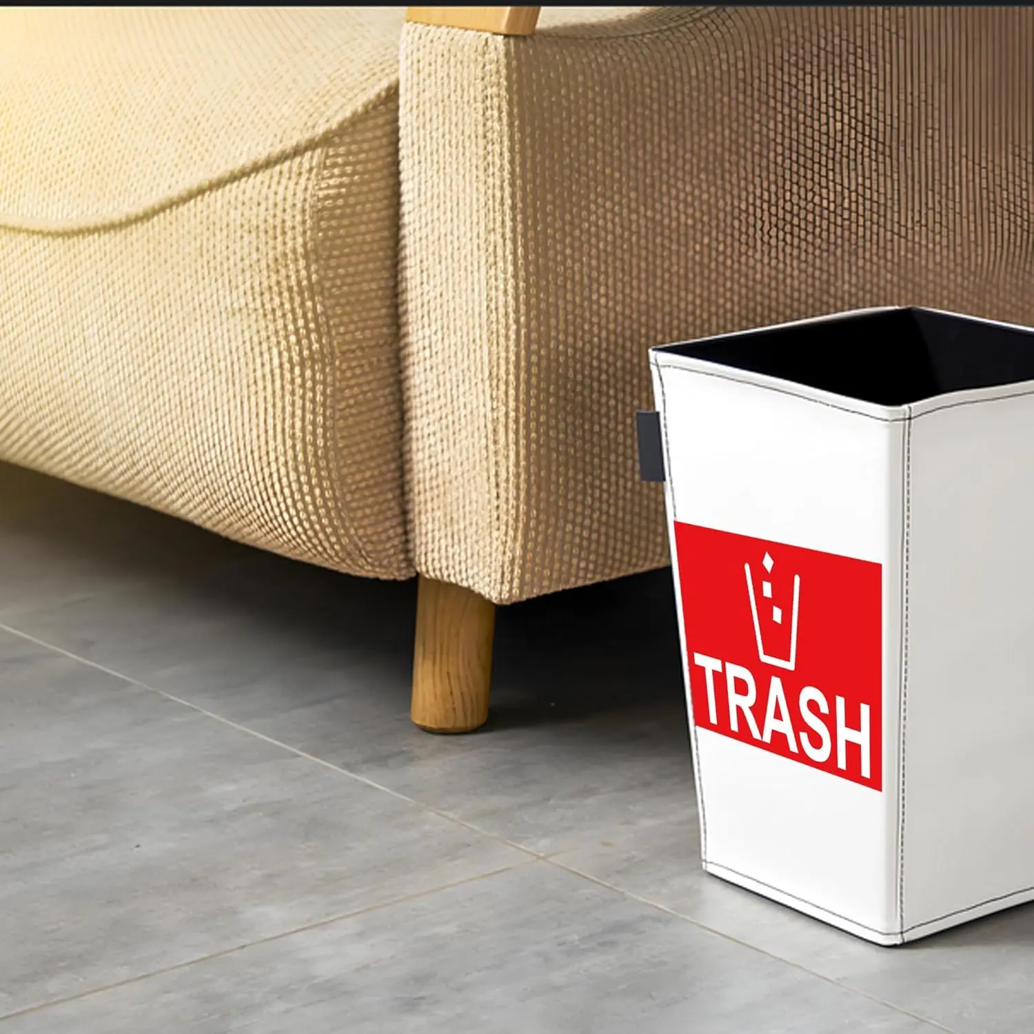 3 x 5 Zoll rote Müllaufkleber, Mülleimer-Klebeetiketten, 250 Stück (groß)