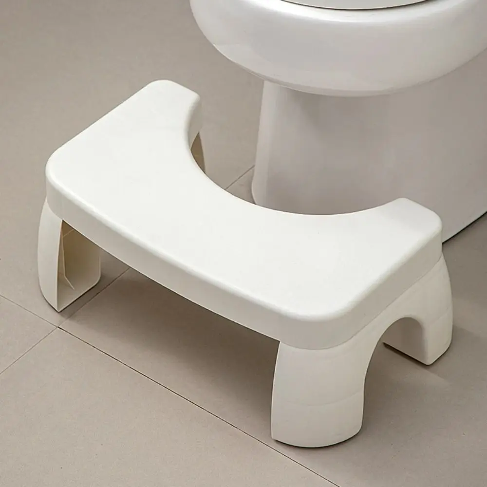 New Footrest Foot Rest Chair Plastic White Toilet Seat Stool Waterproof Anti Slip Foot Stool Bathroom