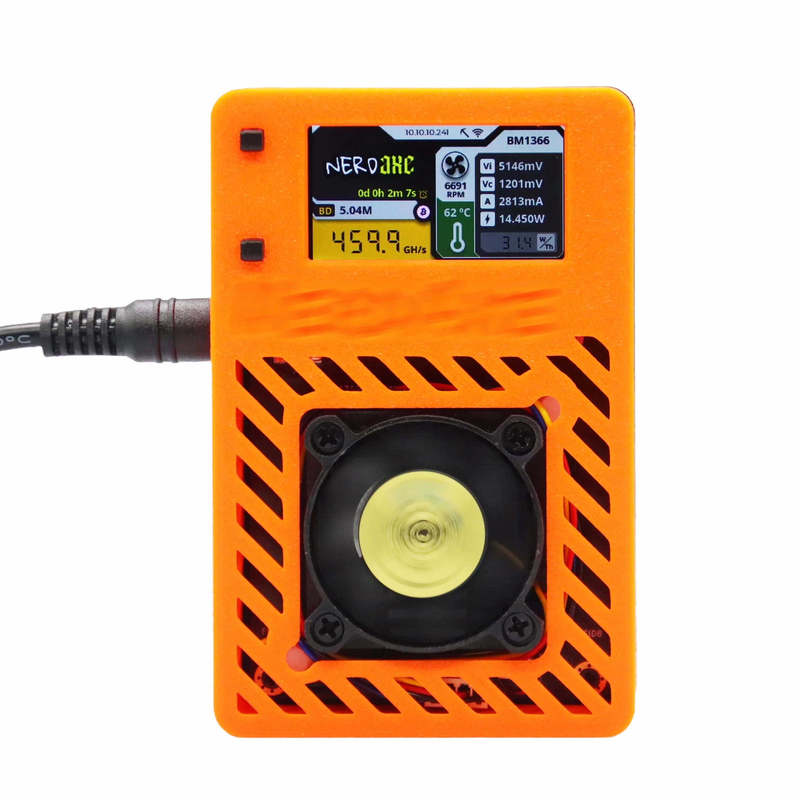 Nerdaxe Bitaxe Ultra 500gh/s 12W –BM1366 Bitaxe Open Souce Bitcoin Miner With Power Supply
