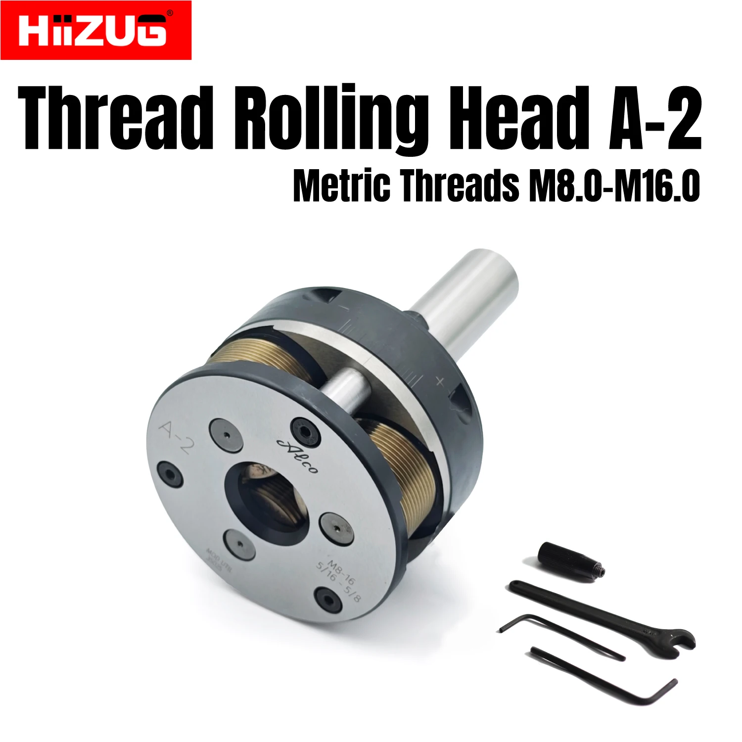 Axial Thread Rolling Head A-2 Machined Metric Threads M8.0-M16, for External Thread Machining, 1Pcs /1Set