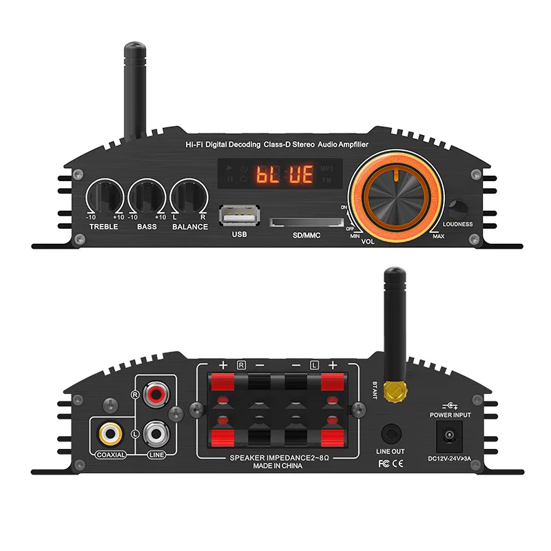 Цифровой усилитель мощности LEPY X5/X5S 2x100 Вт Bluetooth 5,0 класса D коаксиальное декодирование USB SD-карта Воспроизведение без потерь