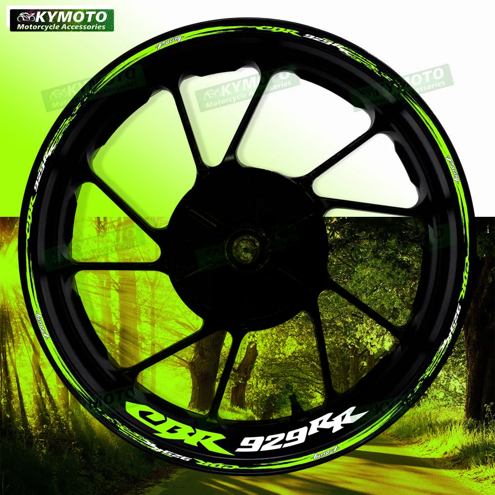 

For Honda CBR929RR CBR 929RR reflective motorcycle accessories 17 inch front and rear wheel stickers wheel stripe decals