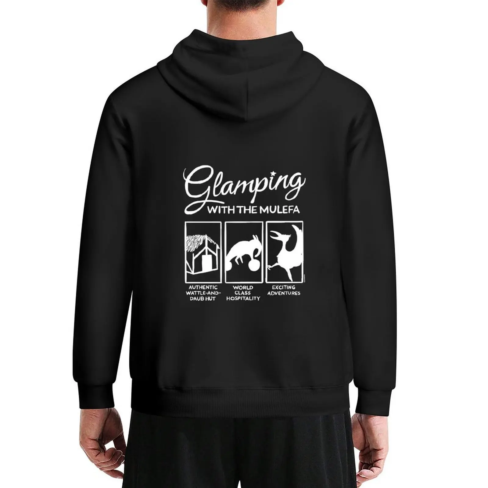 

Glamping with the Mulefa Hoodie autumn blouse men wear graphic hoodies