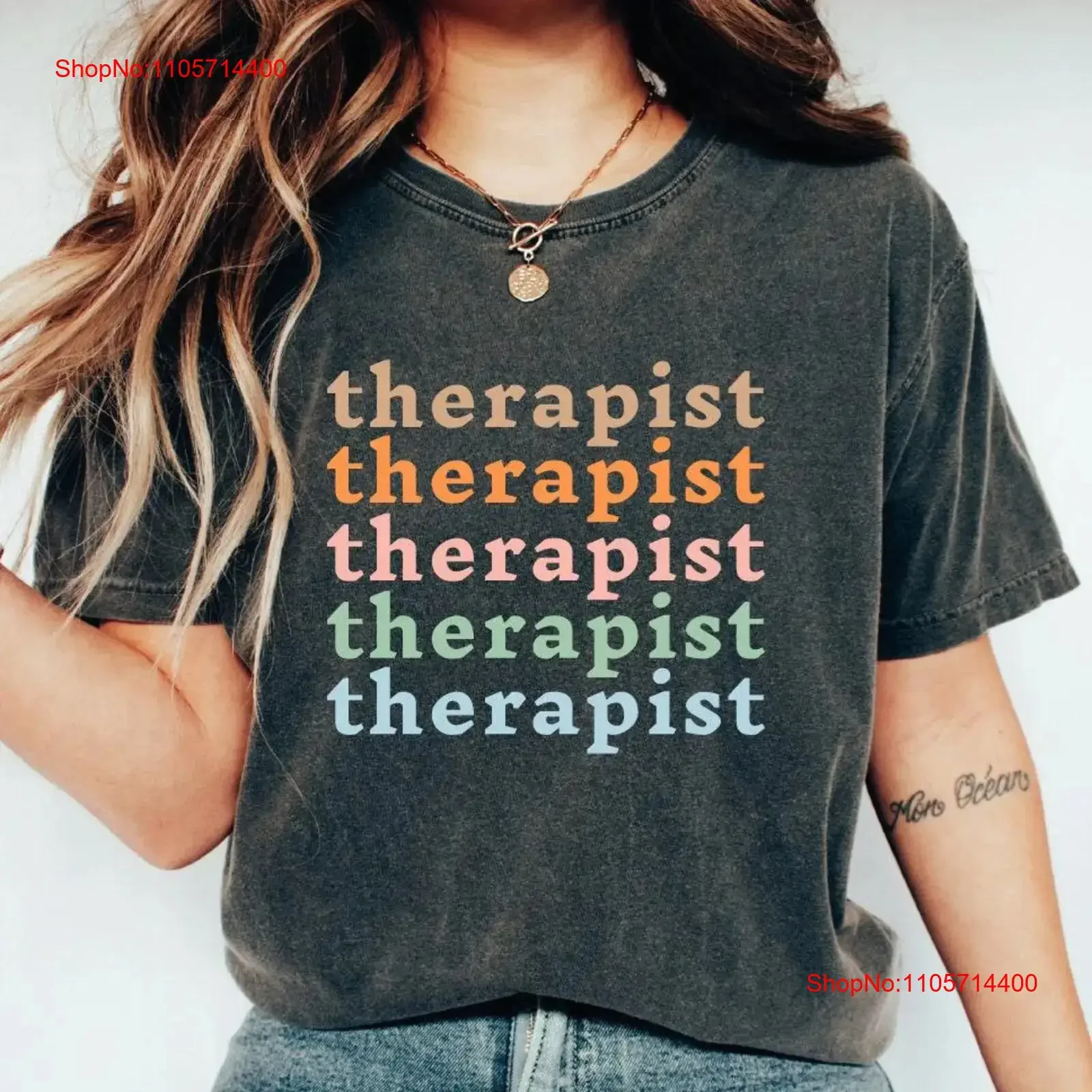 TherapisT T Shirt Counselor PsychologisT For PNR259 vintage Washed Versatile Stretched graphic Stylish Soft streetwear Casual