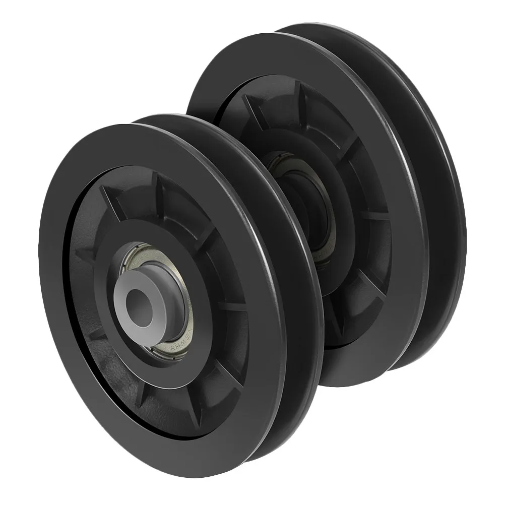 2Pcs Universal Plastic Bearing Pulley Wheel Replacement for Fitness Equipment Smooth Silent Operation Exercise Machine Pulley