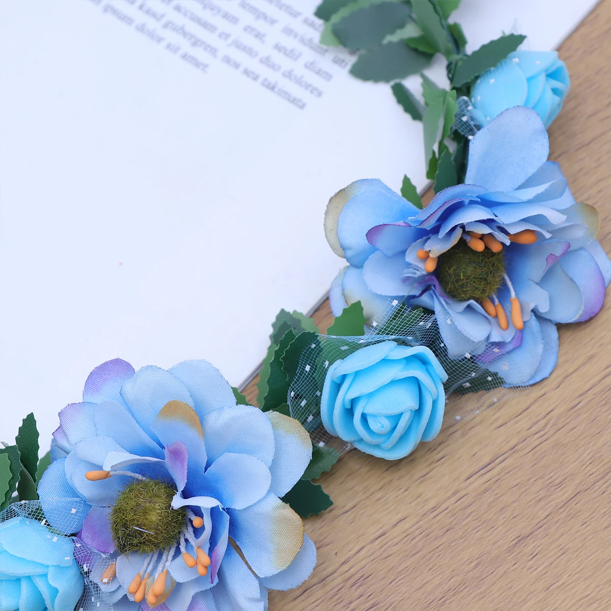 

Artificial Flower Hair Band Simulation Garland Wreaths Forehead Crown Beach Headpiece Bohemia Floral Elegant Lightweight