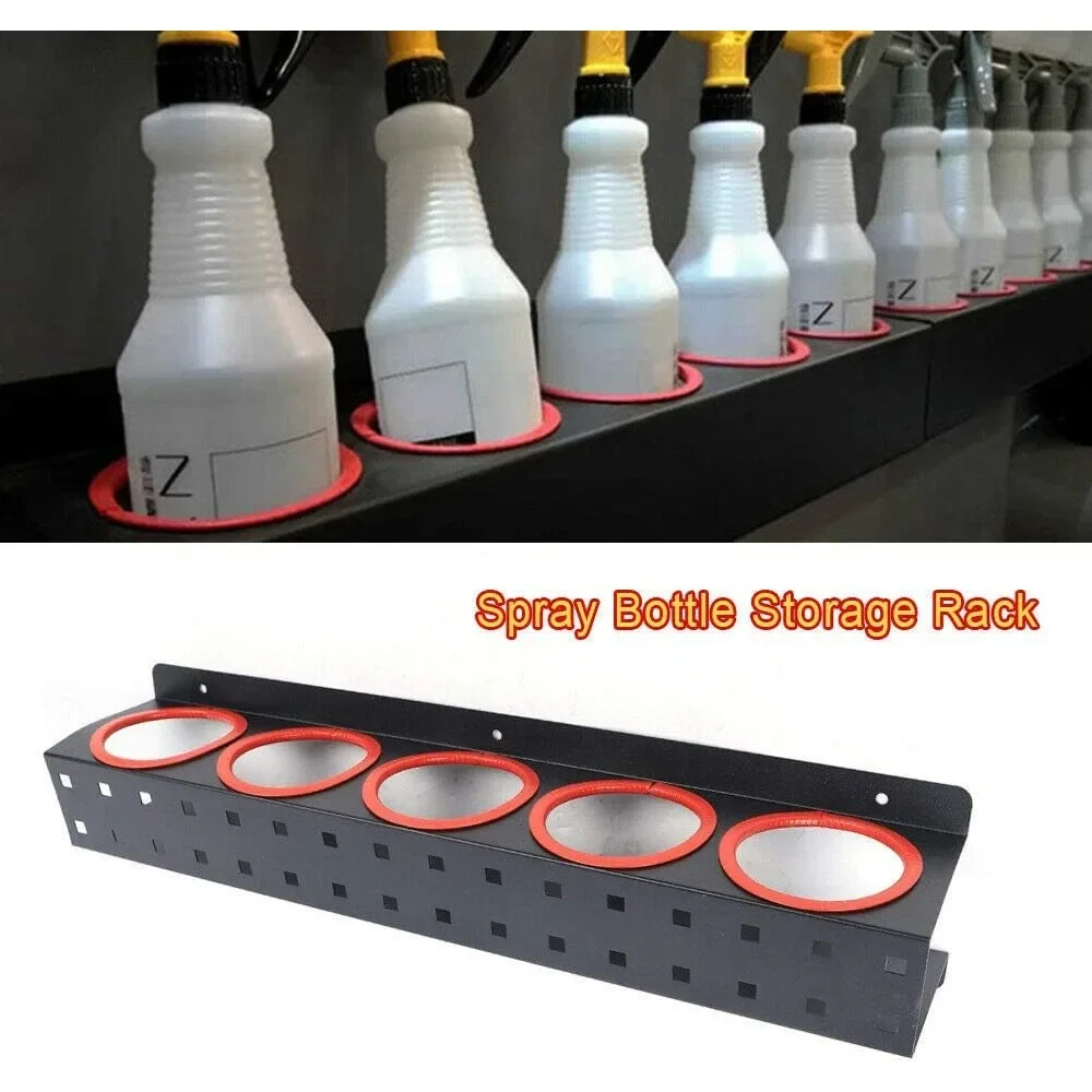 Spray Bottle Holder Heavy Duty Spray Bottles Wall-mounted Spray Bottle Rack Can Rack Car Accessory Display Racks for Storage