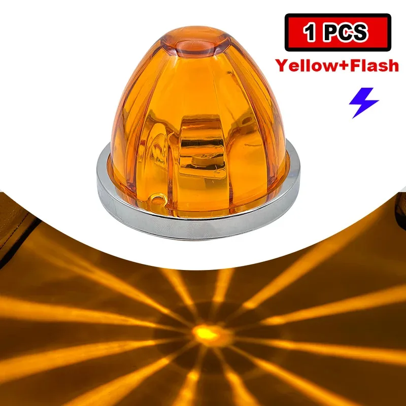 

12V~24V LED Watermelon Lamp Car Accessories Truck Lights Trailer Lights Side Marker Signal Lights Steady On Strobe Mode